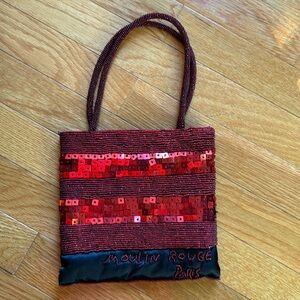 Authentic Moulin Rouge Beaded Purse red & black